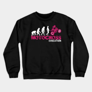 Perfect Evolution of a Motocross Woman gift Crewneck Sweatshirt